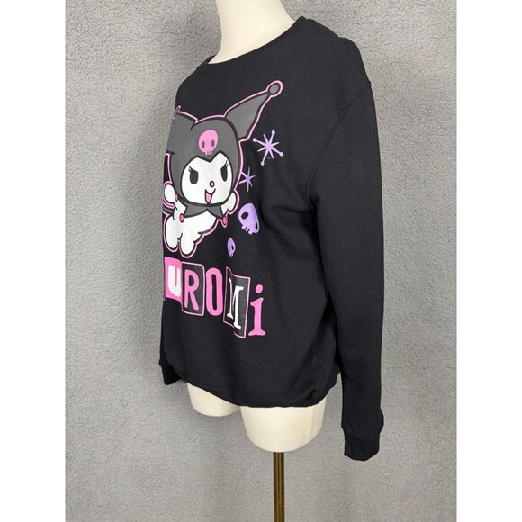 Kuromi Juniors' Kuromi Graphic Crewneck Sweatshirt Black Size Large NWT's - Picture 4 of 8